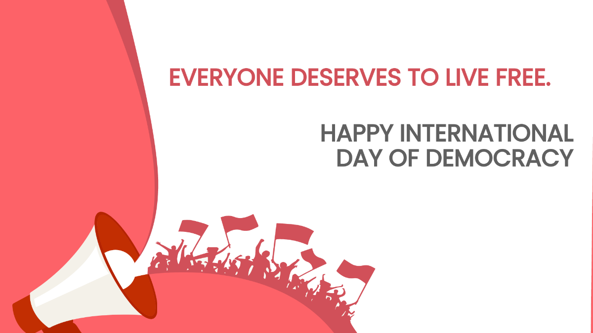 Free International Day of Democracy Flyer Background Template