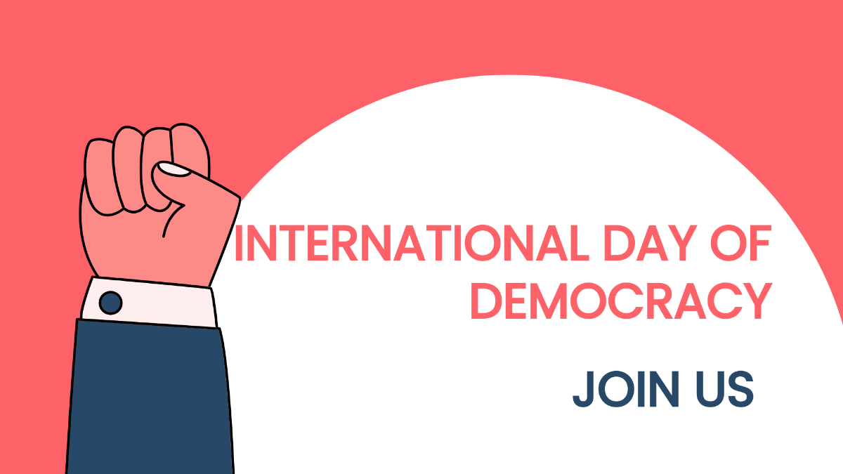 Free International Day of Democracy Invitation Background Template