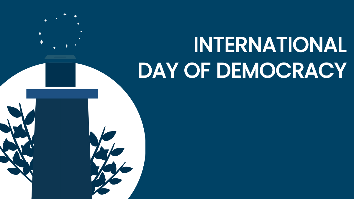 Free International Day of Democracy Background Template