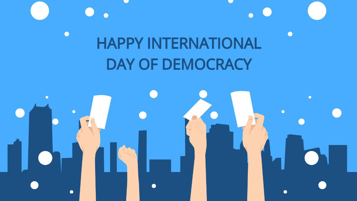 Free Happy International Day of Democracy Background Template