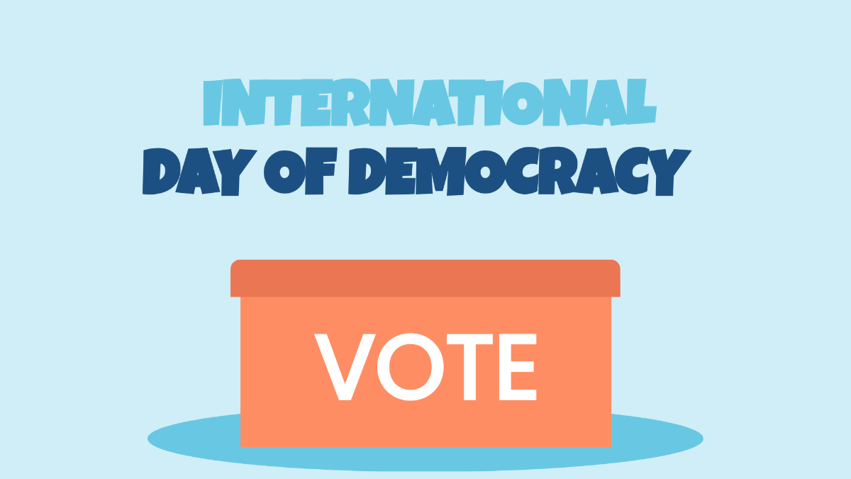 High Resolution International Day of Democracy Background Template