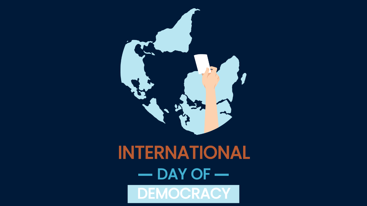 International Day of Democracy Wallpaper Background Template