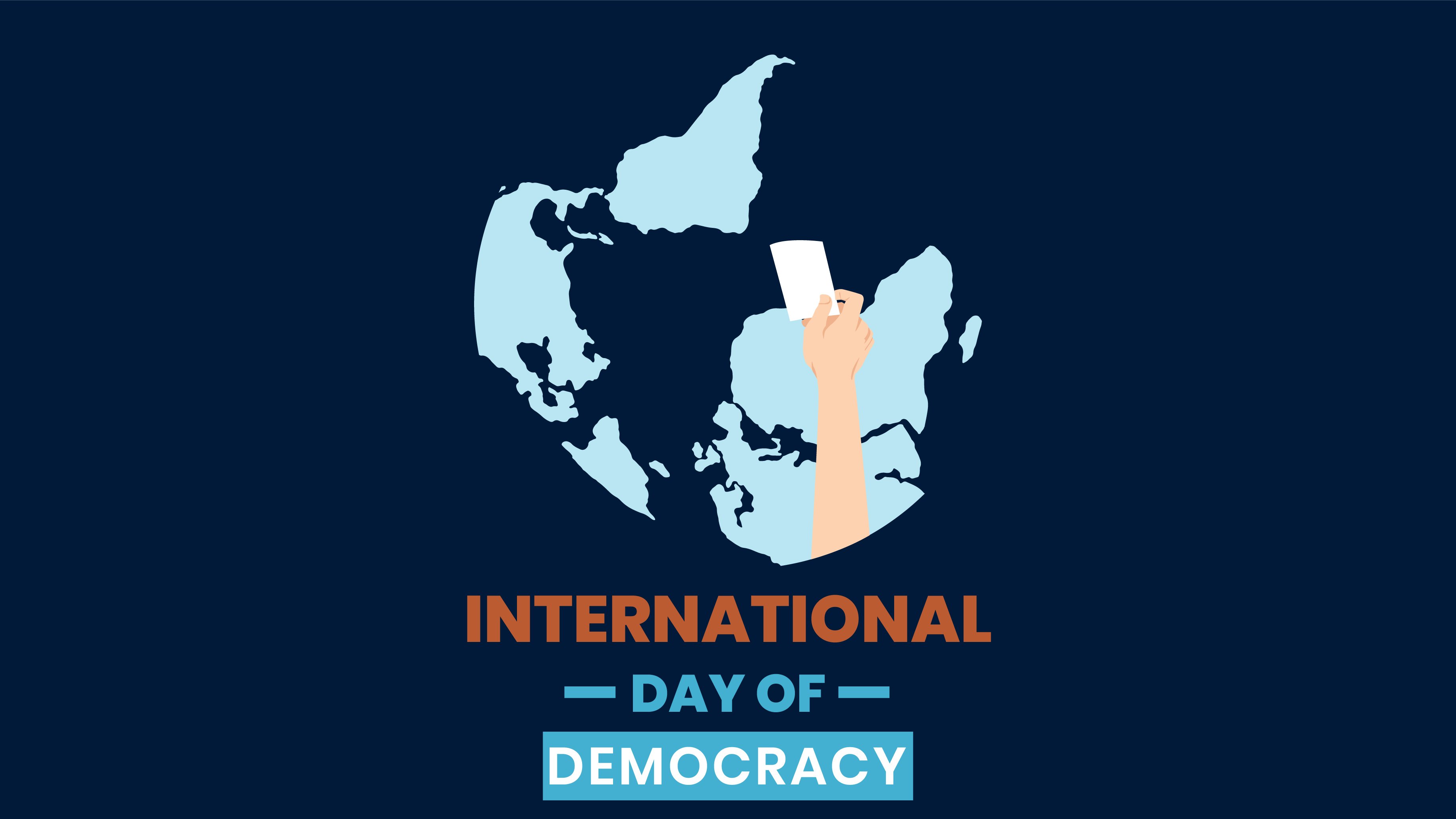 International Day of Democracy Greeting Card Background EPS