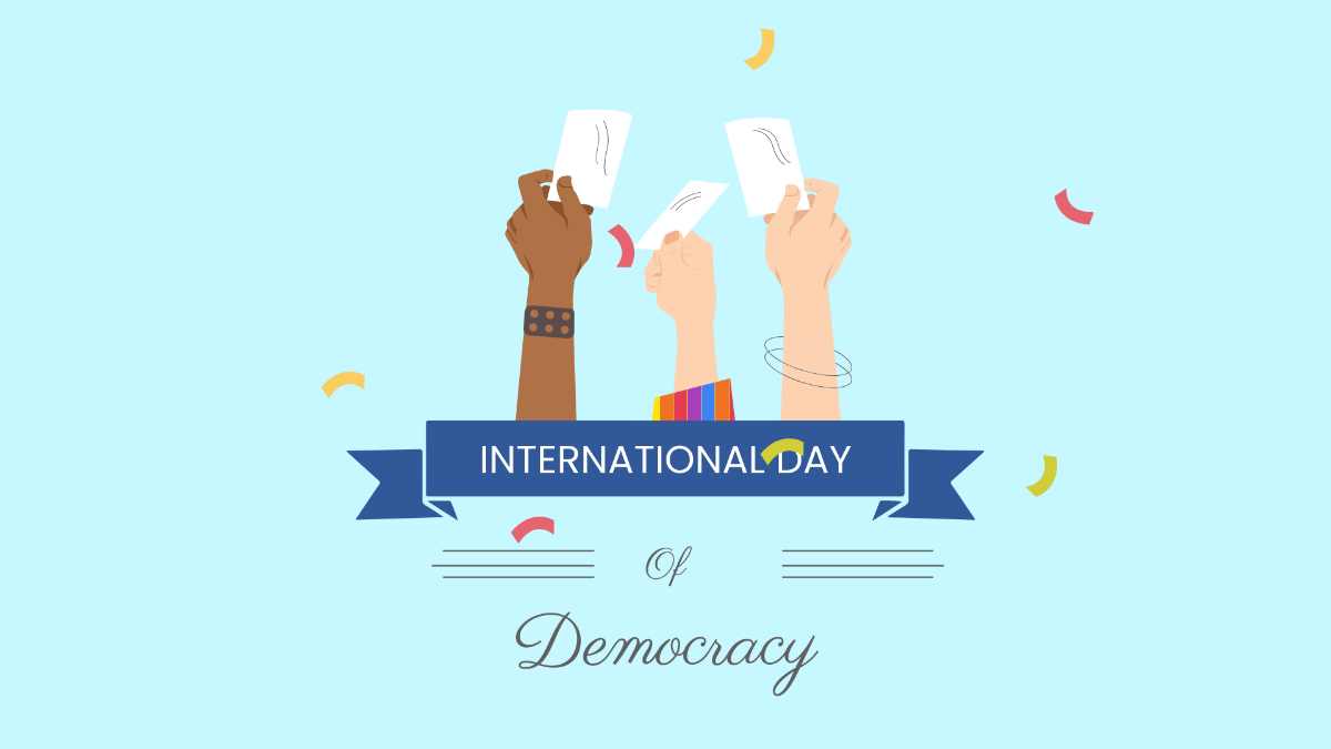 International Day of Democracy Photo Background Template