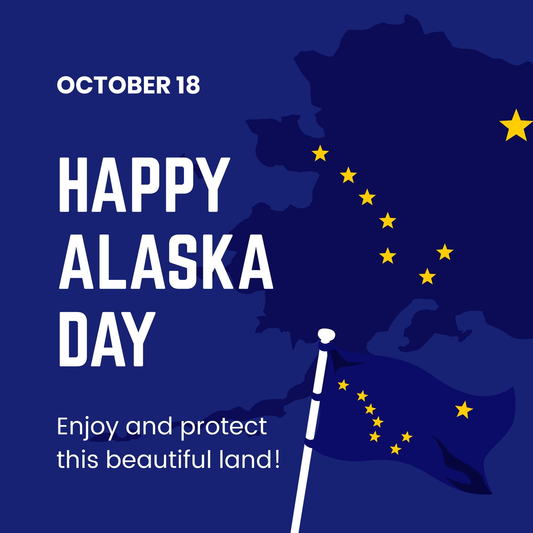 Free Alaska Day Instagram Post in Illustrator, PSD, EPS, SVG, JPG, PNG