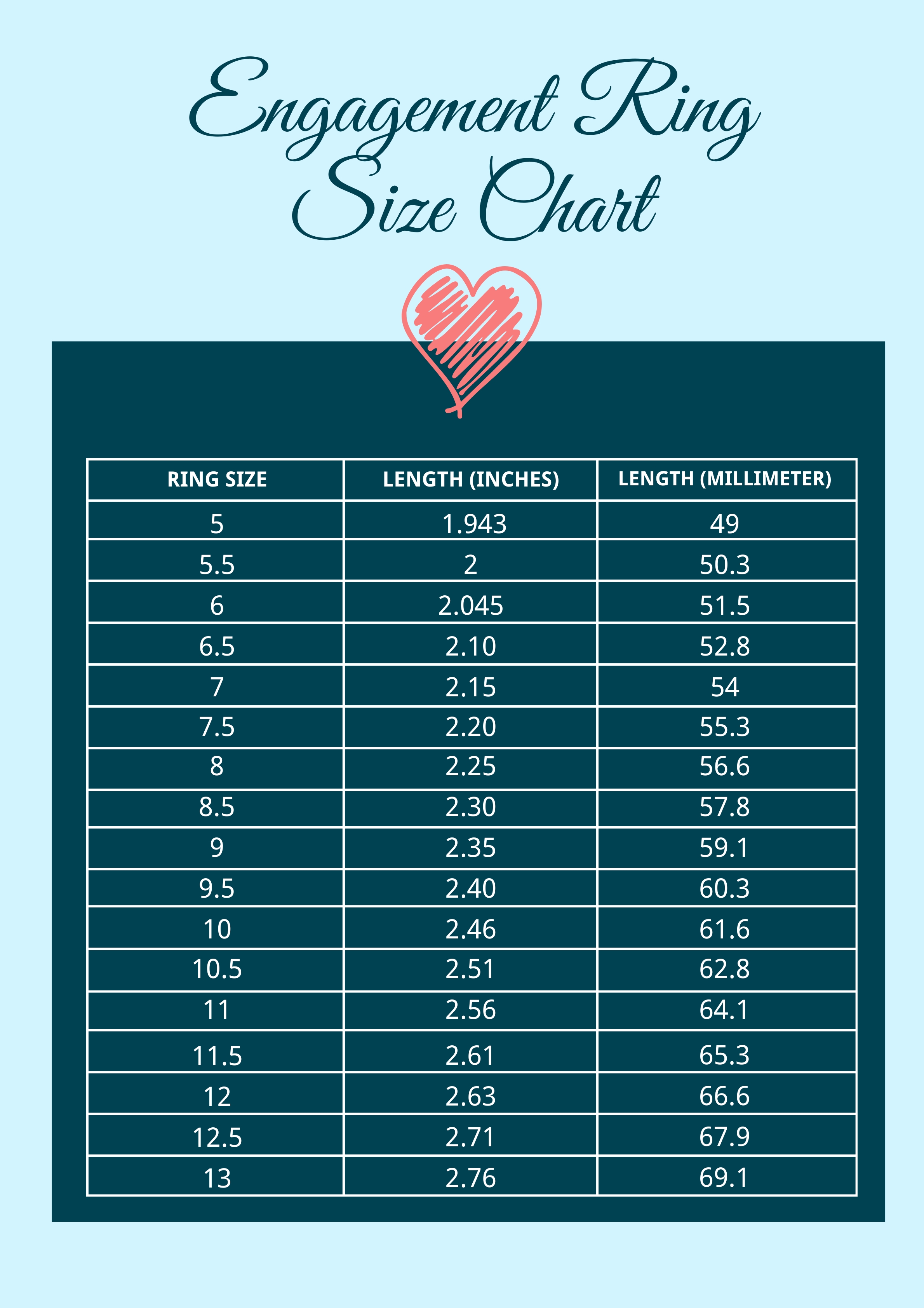 Ring Size Chart