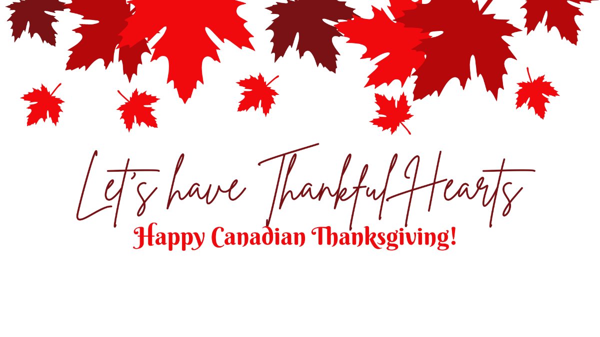 Canadian Thanksgiving Greeting Card Background Template