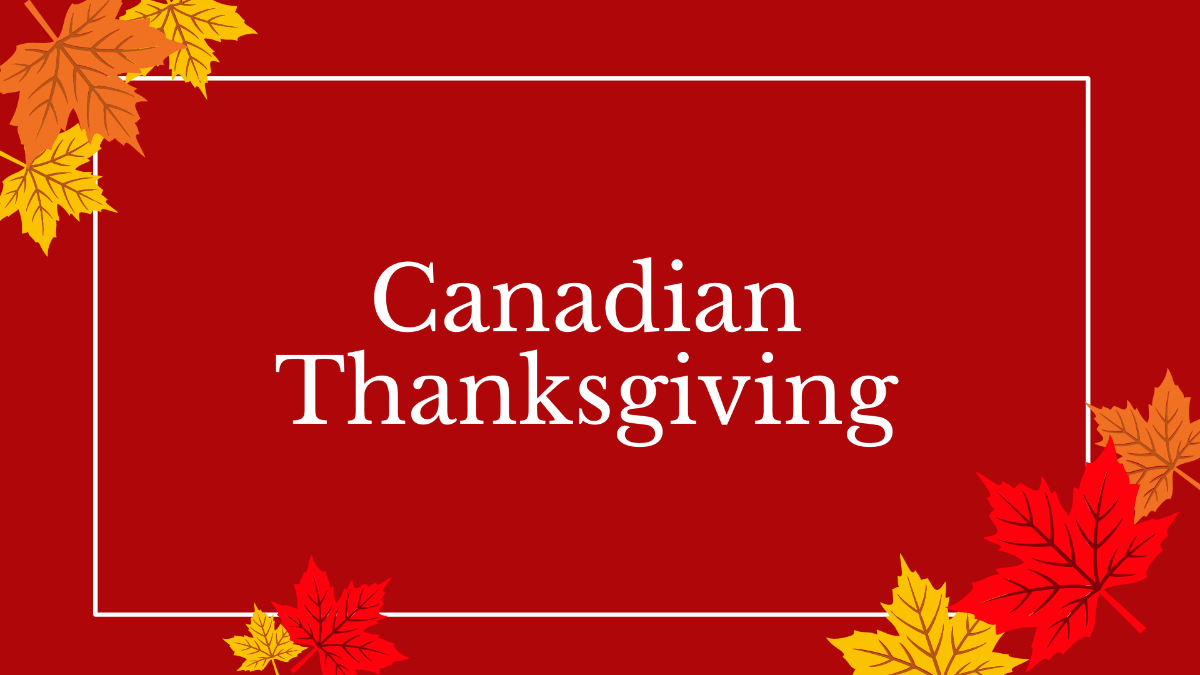 Canadian Thanksgiving Background Template