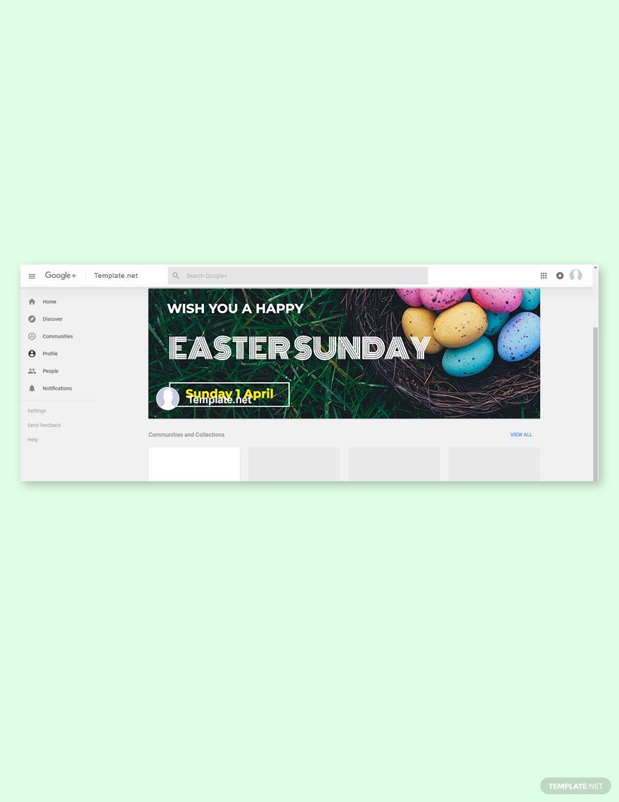 Easter Sunday Google Plus Cover Template