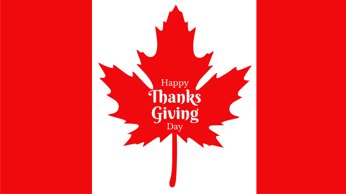 Happy Canadian Thanksgiving Background Template