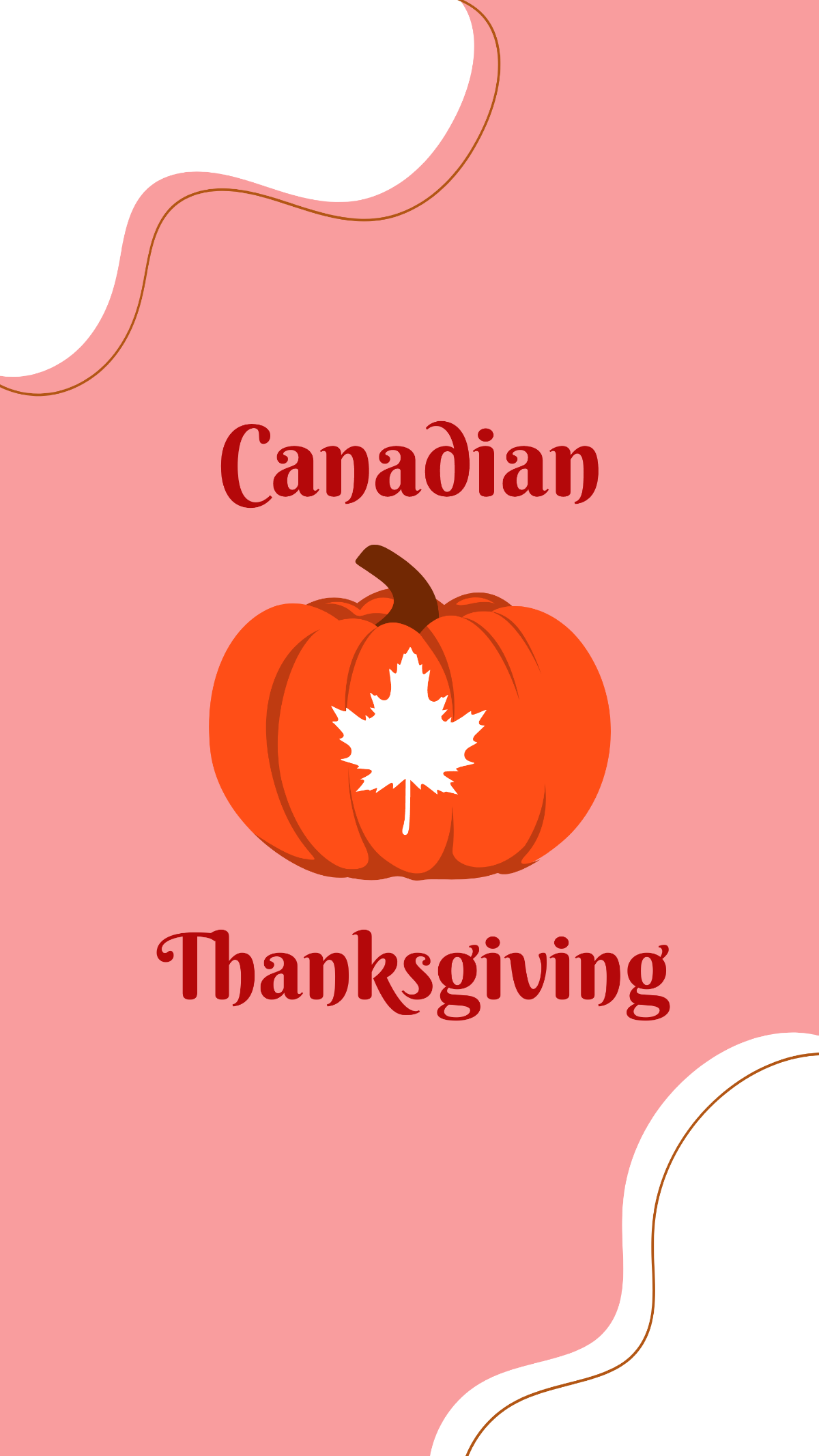 Free Canadian Thanksgiving iPhone Background Template