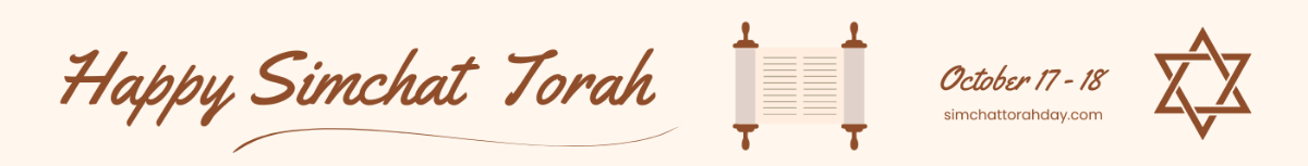 Simchat Torah Website Banner Template