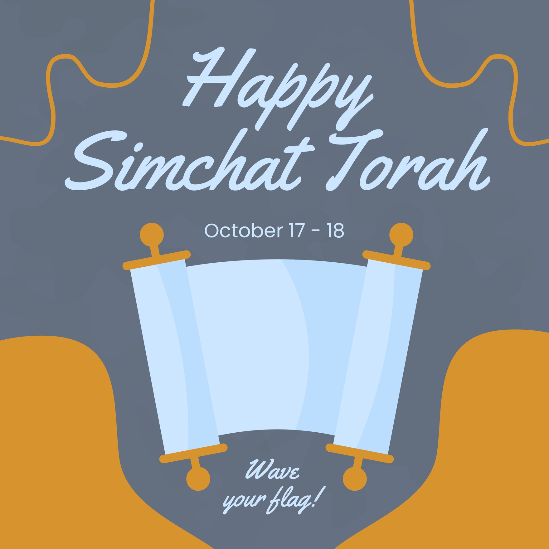 Free Simchat Torah Instagram Post in Illustrator, PSD, EPS, SVG, JPG, PNG