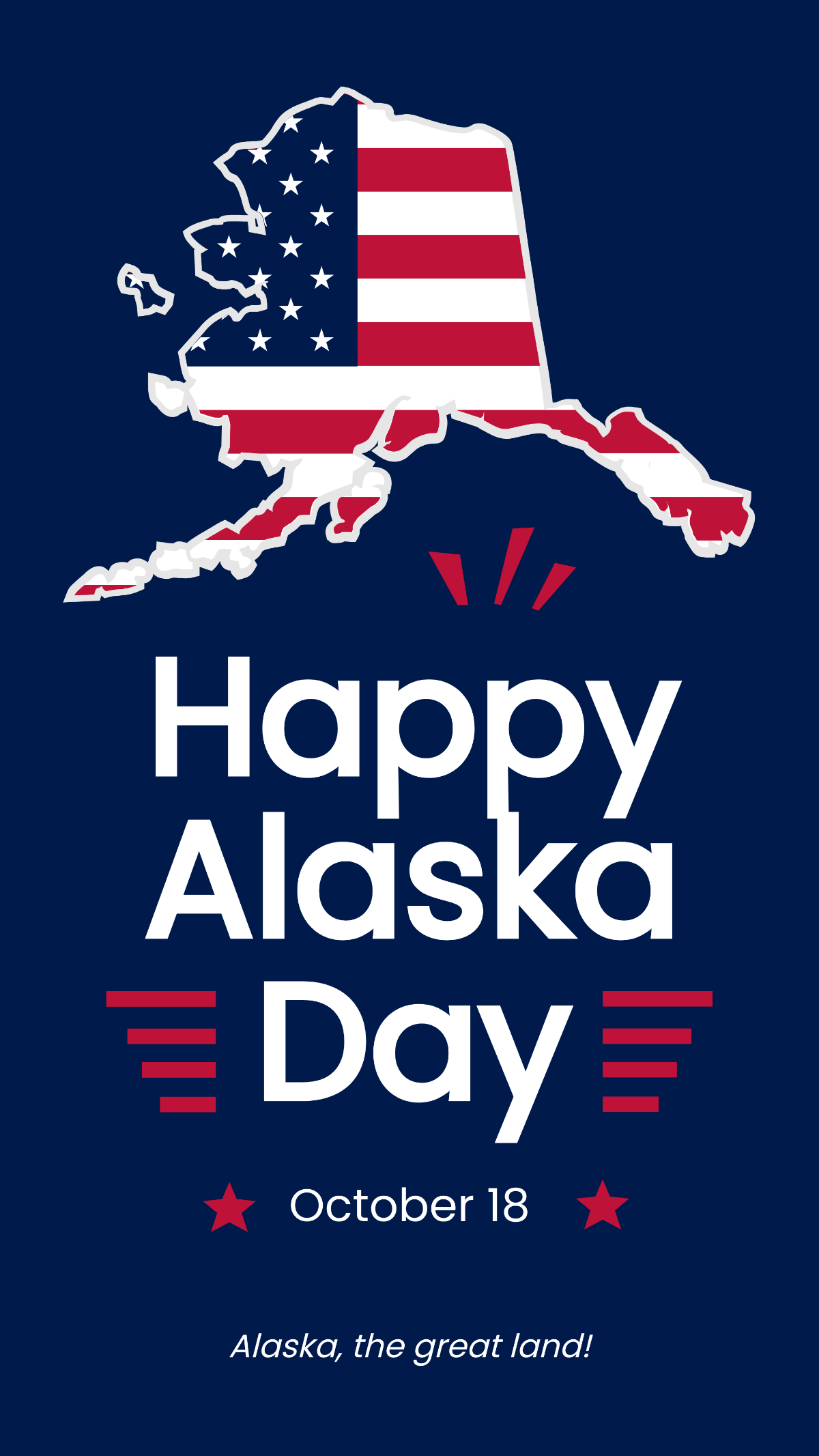 Alaska Day Whatsapp Post Template