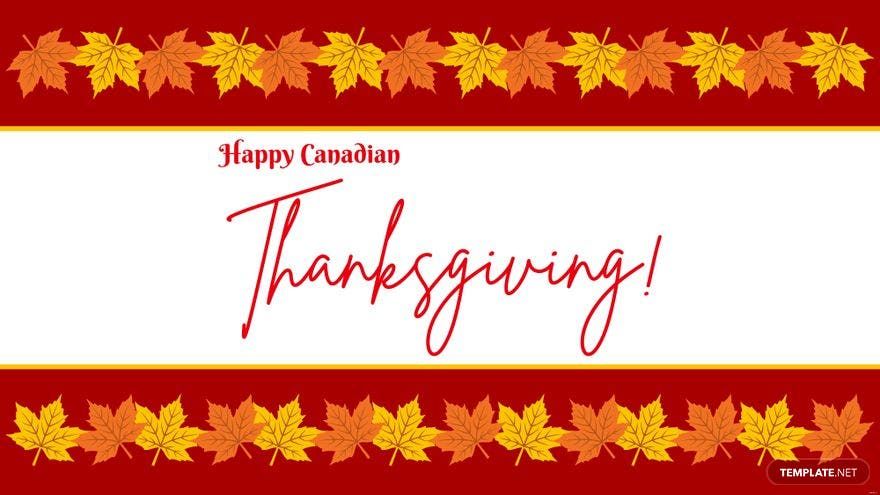 Free Canadian Thanksgiving Vector Background