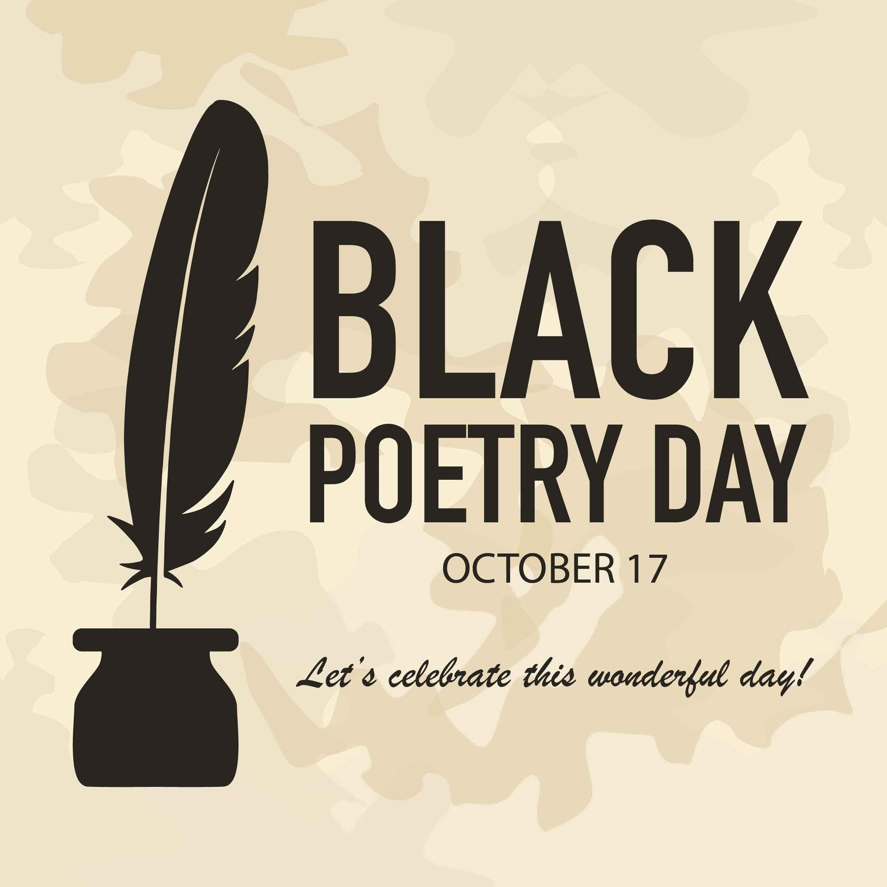 Free Black Poetry Day Instagram Post in Illustrator, PSD, EPS, SVG, JPG, PNG
