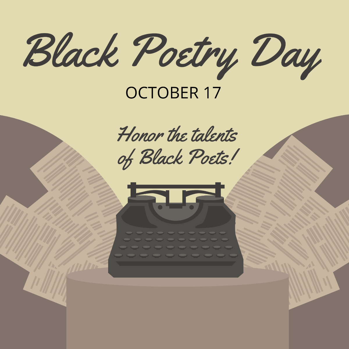 Black Poetry Day FB Post Template