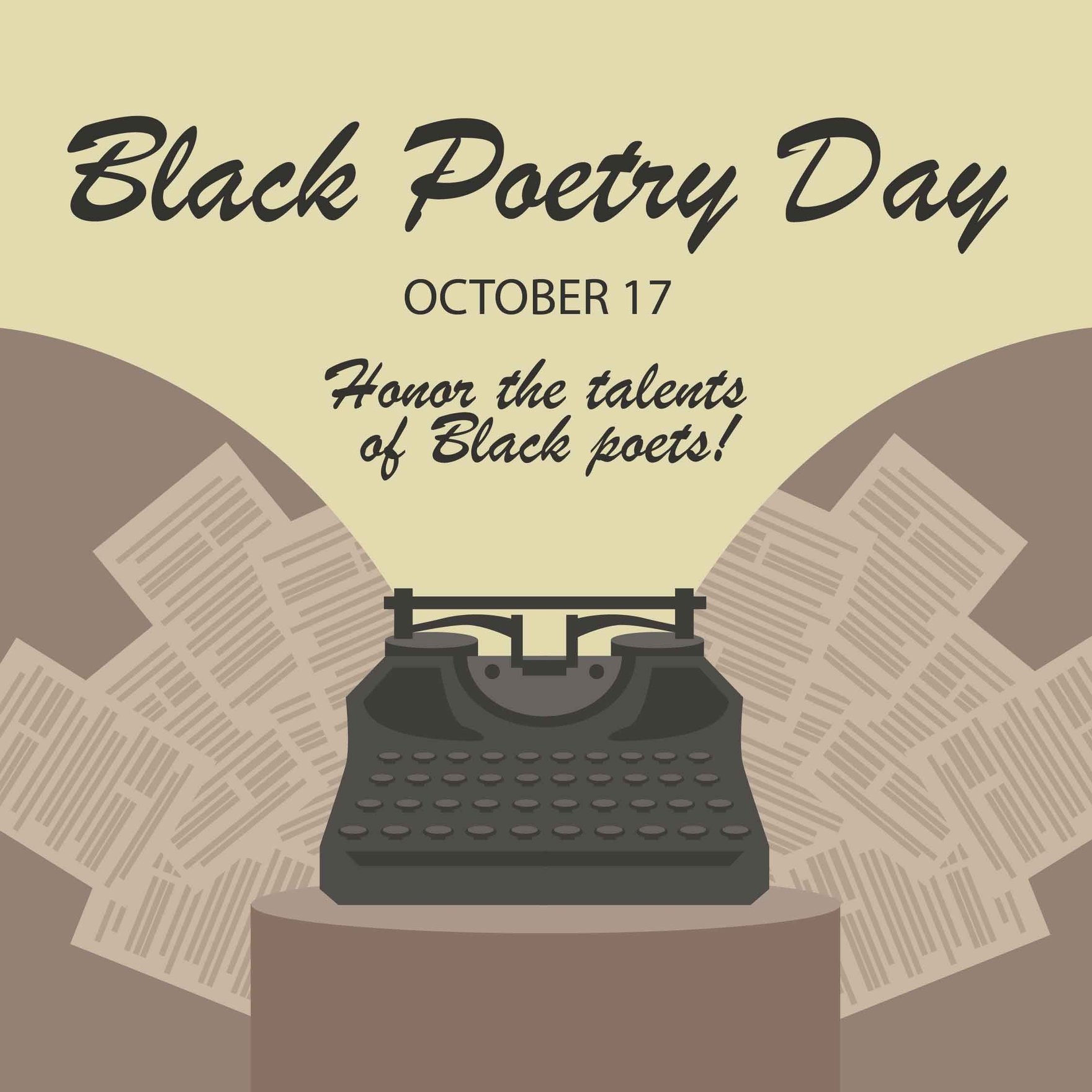 Black Poetry Day FB Post in Illustrator, PSD, EPS, SVG, JPG, PNG