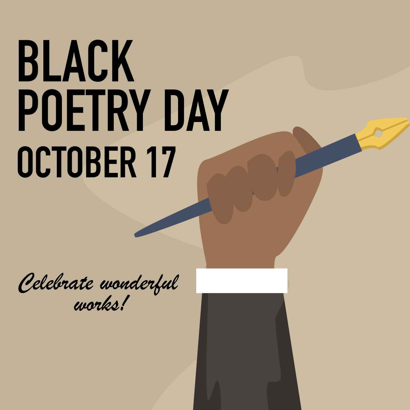 Free Black Poetry Day Whatsapp Post Template