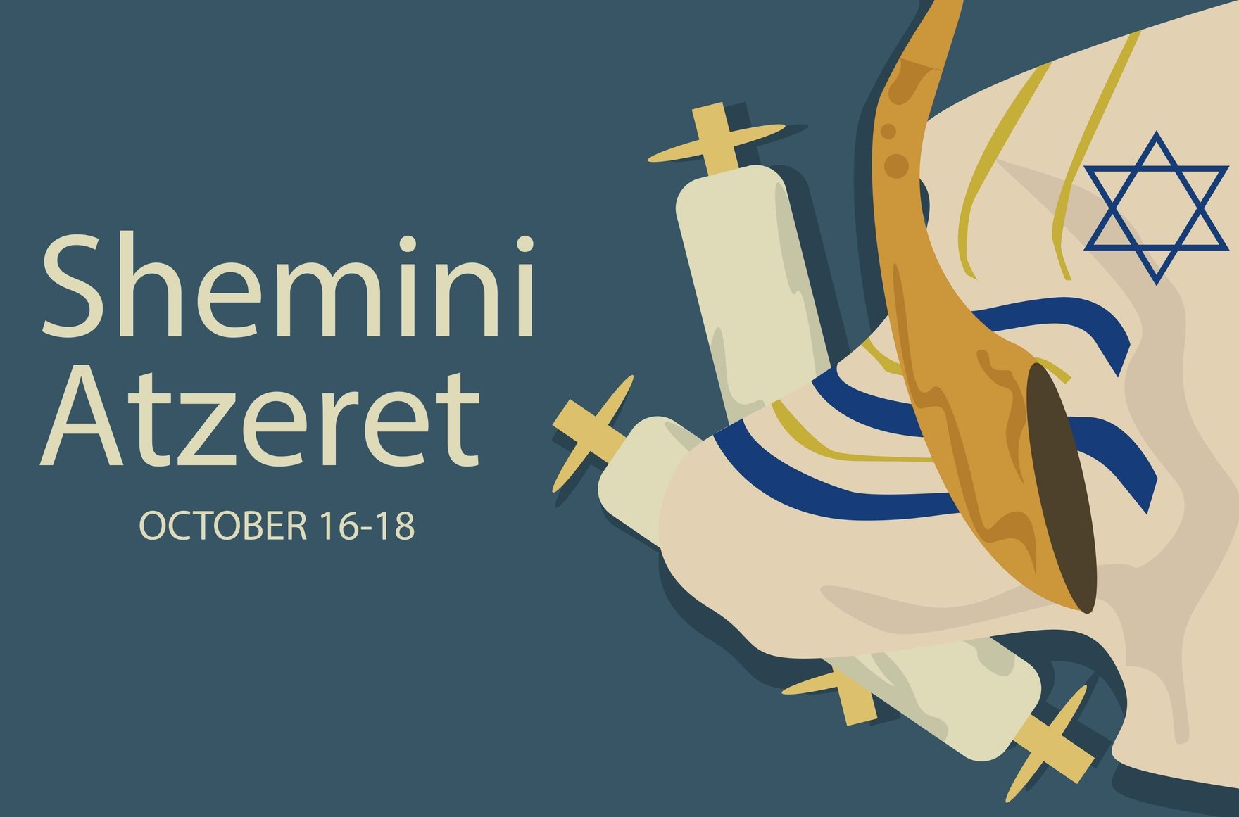Shemini Atzeret Banner in Illustrator, PSD, EPS, SVG, JPG, PNG