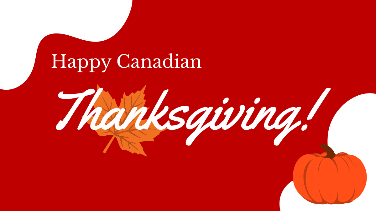 Free Canadian Thanksgiving Design Background Template