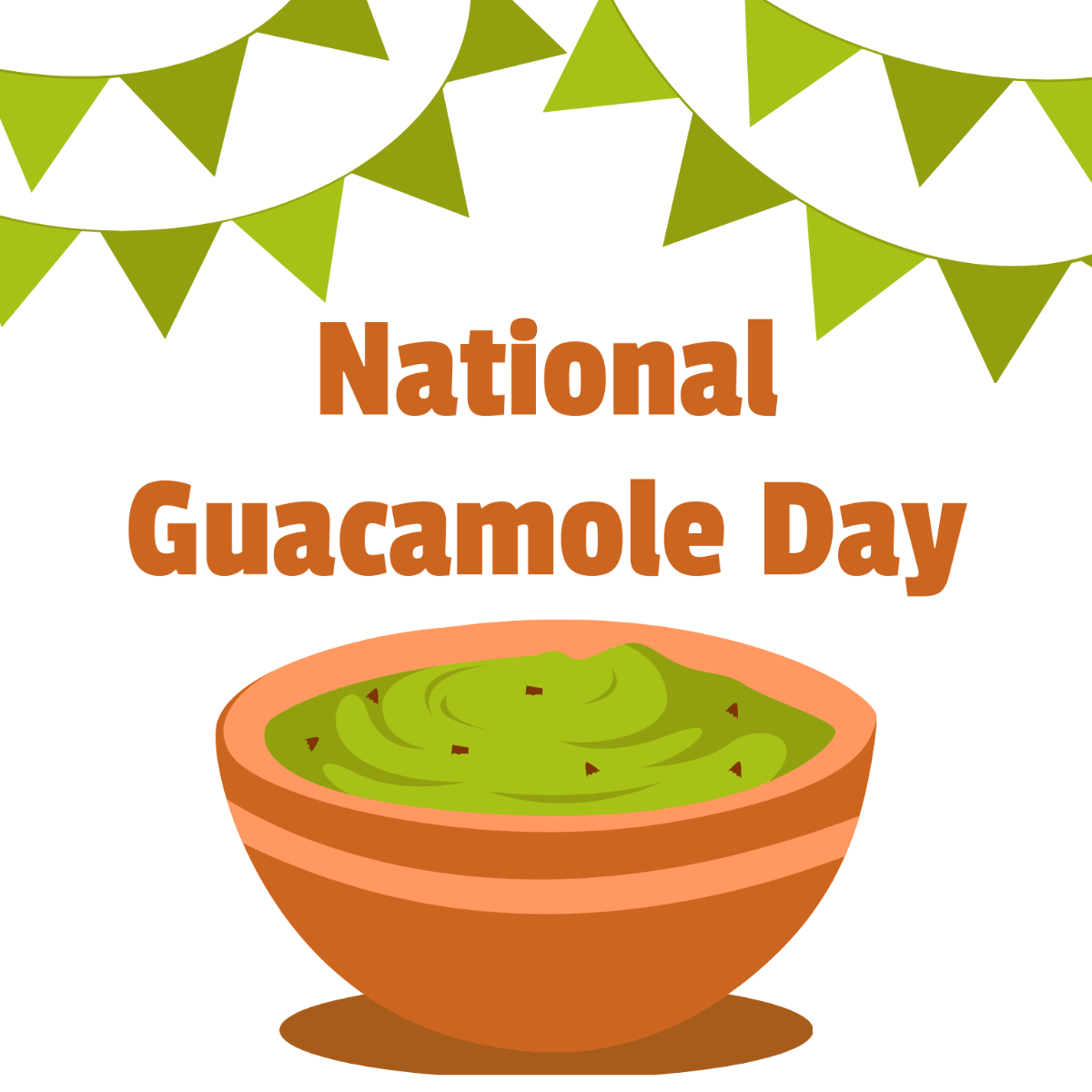 National Guacamole Day Illustration Template