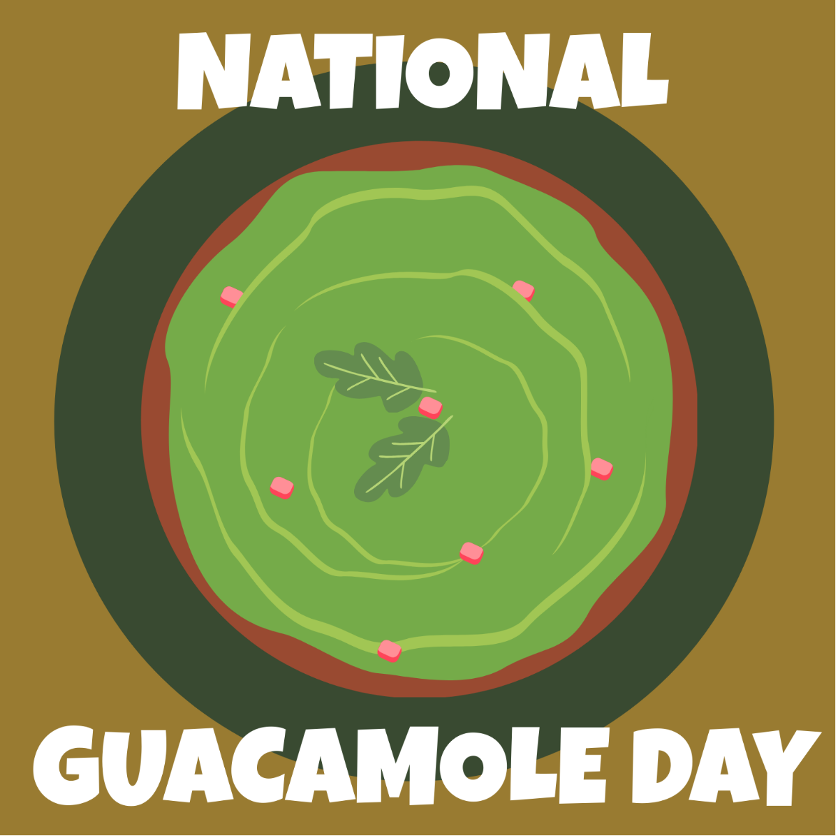 National Guacamole Day Clipart Vector Template
