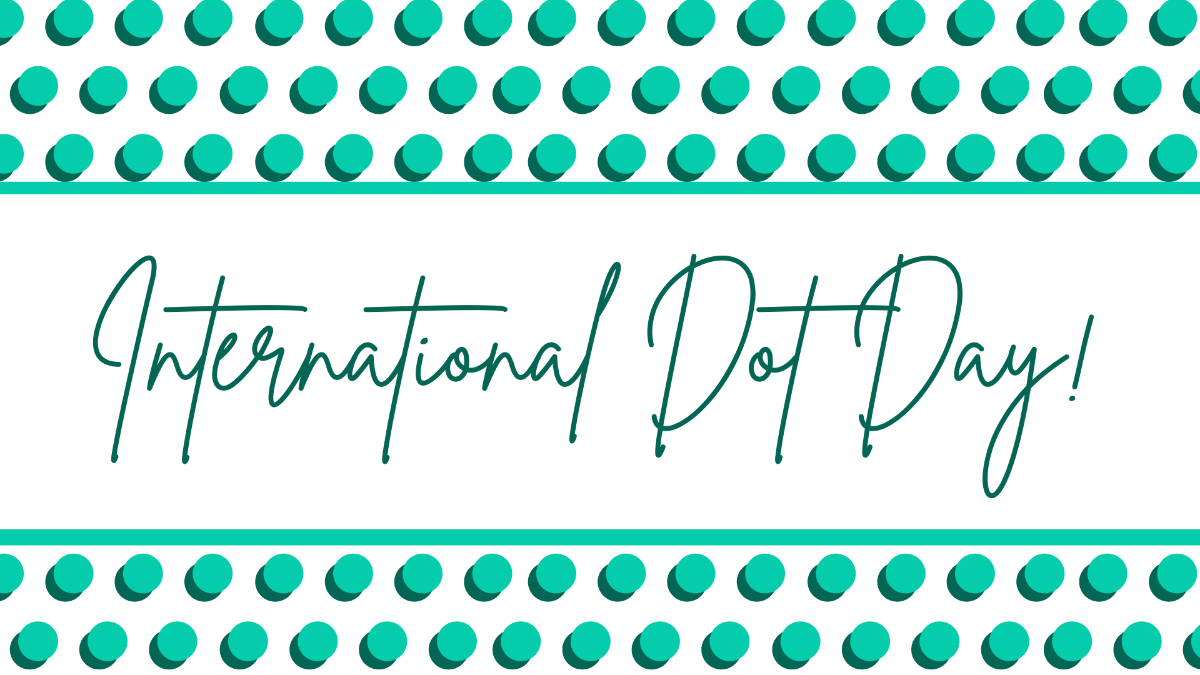 International Dot Day Vector Background Template