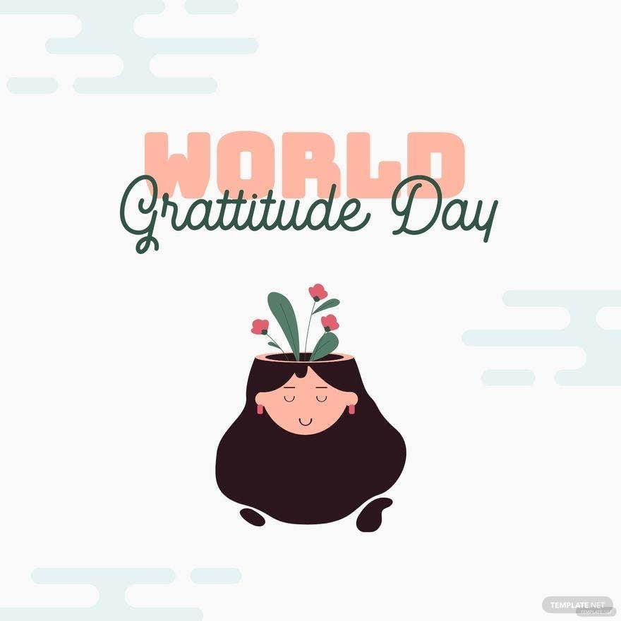 World Gratitude Day Drawing Vector