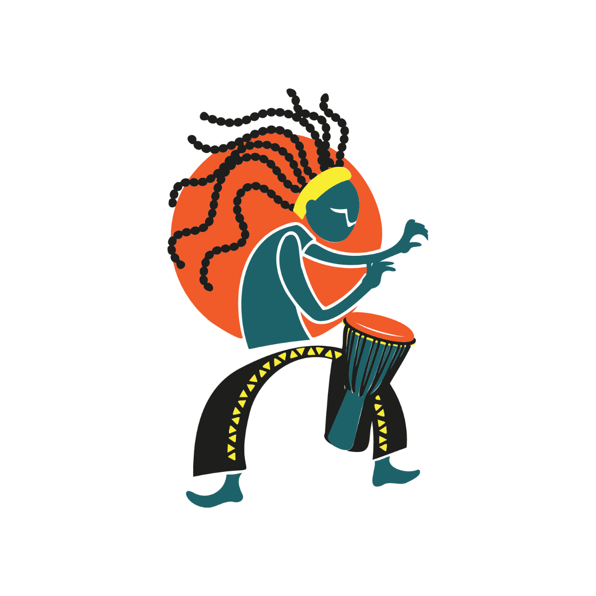Tribal Music Clipart Template