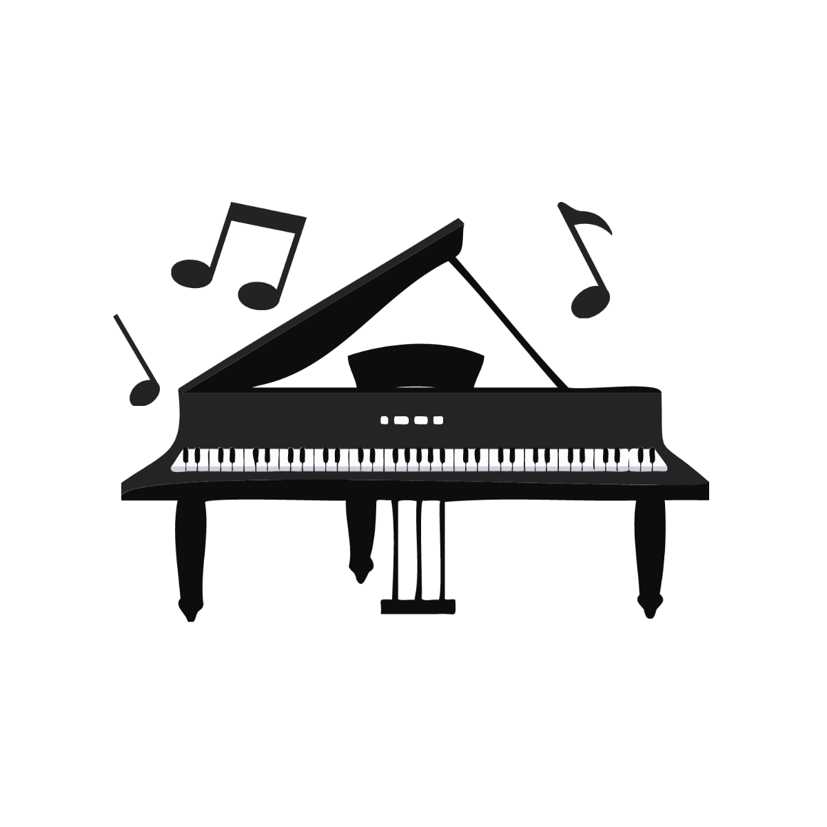 Piano Music Clipart Template
