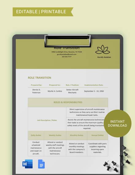 Free Transition Sheet Template - Download in Word, Google Docs, Apple ...