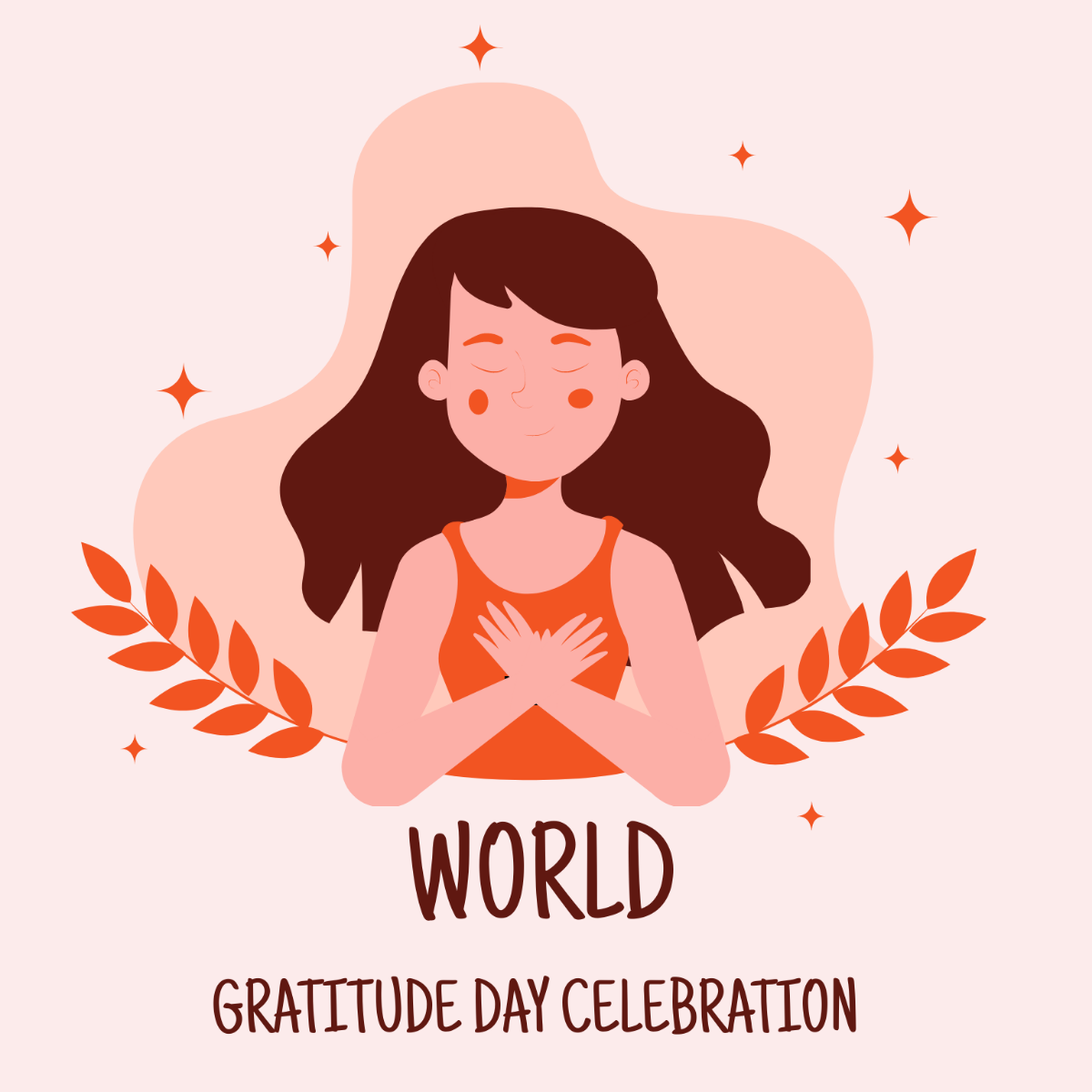 World Gratitude Day Celebration Vector Template