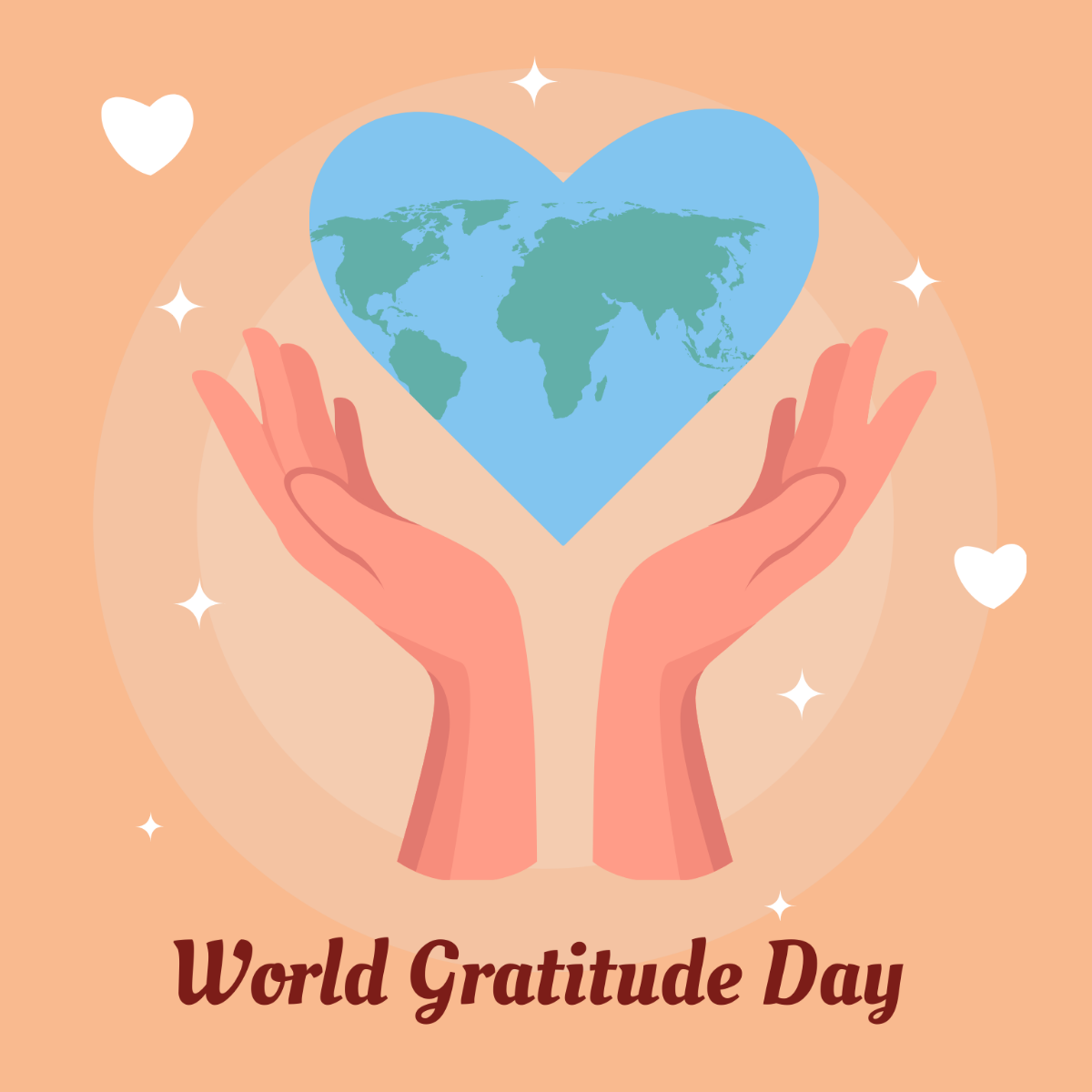 World Gratitude Day Illustration Template
