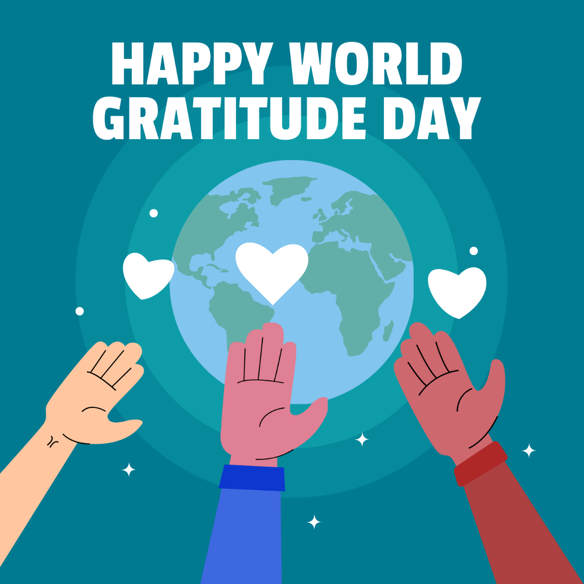 Happy World Gratitude Day Vector Template
