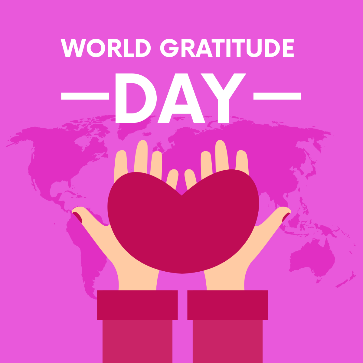 World Gratitude Day Vector Template