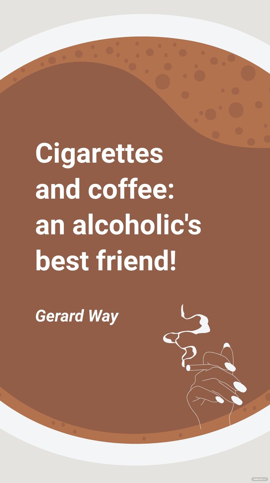 Gerard Way - Cigarettes and coffee: an alcoholic's best friend!