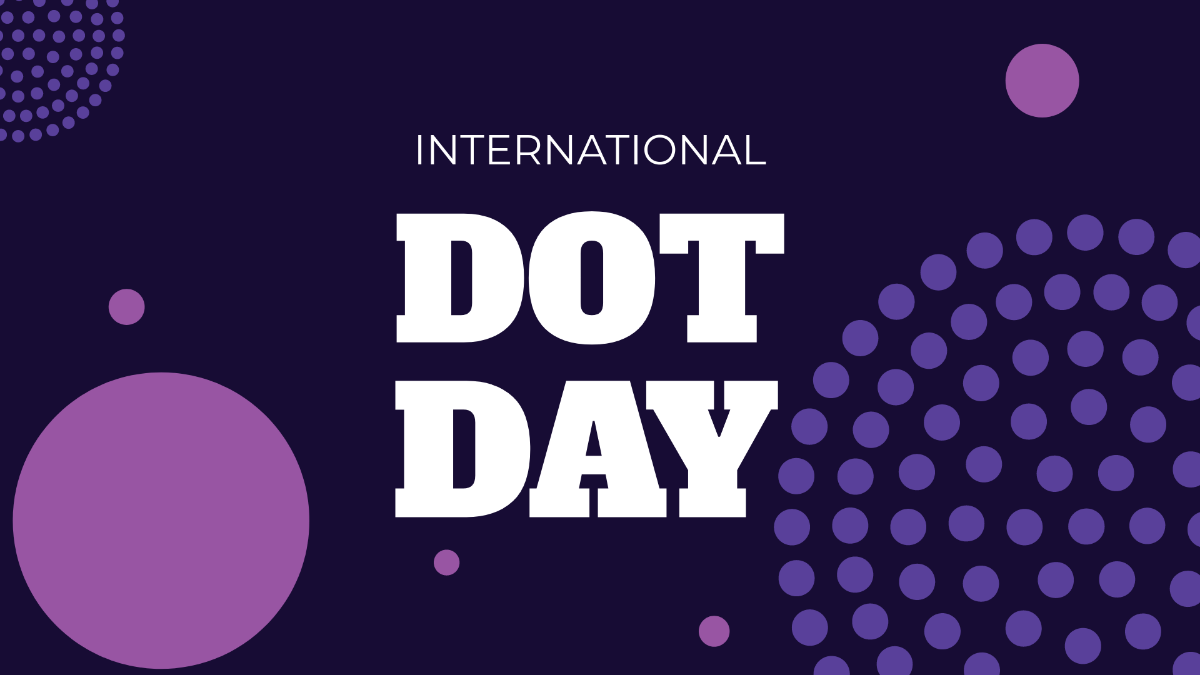 International Dot Day Banner Background Template