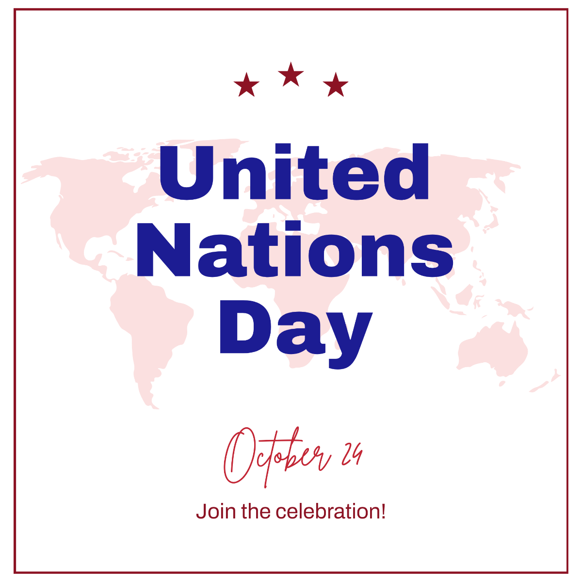 Free United Nations Day FB Post Template
