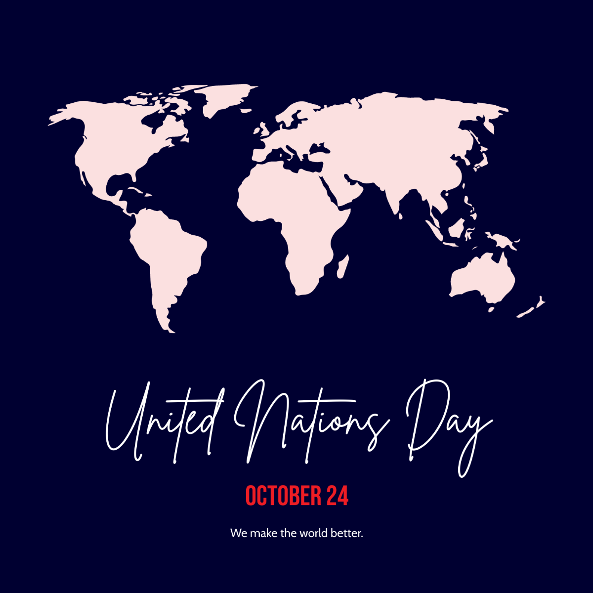 United Nations Day Whatsapp Post Template