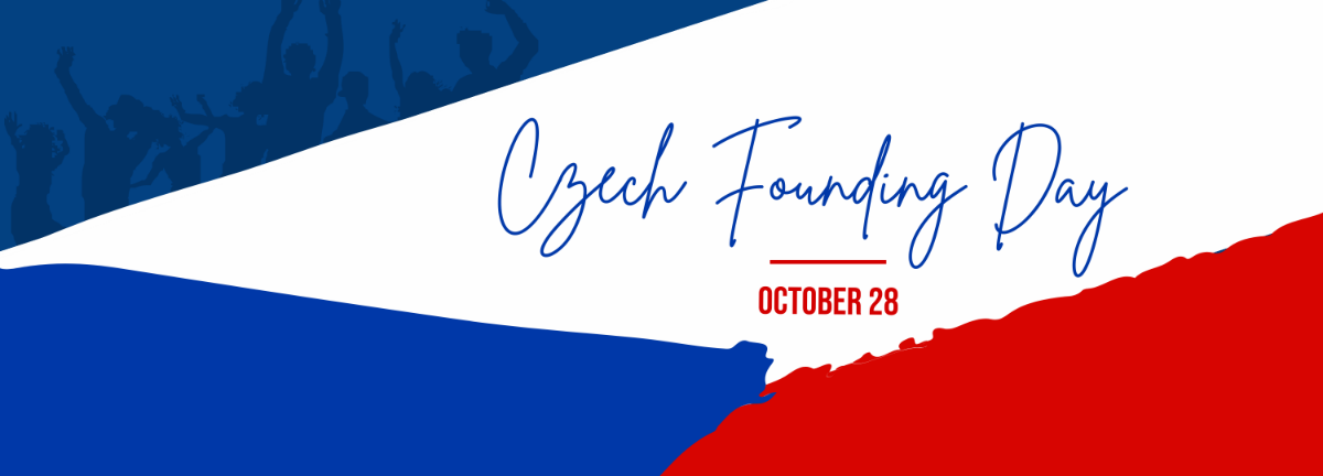 Free Czech Founding Day Banner Template