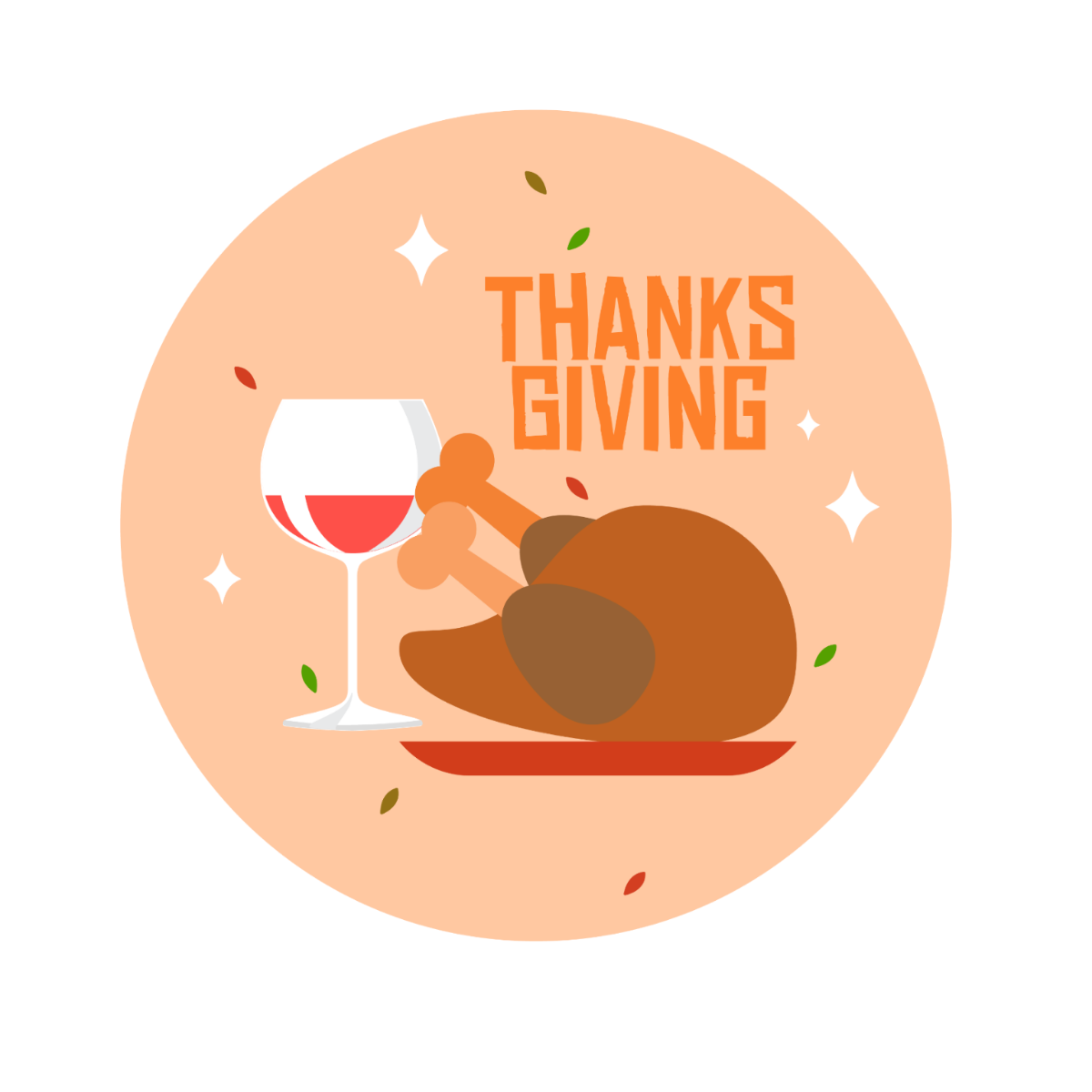 Cartoon Thanksgiving Clipart Template