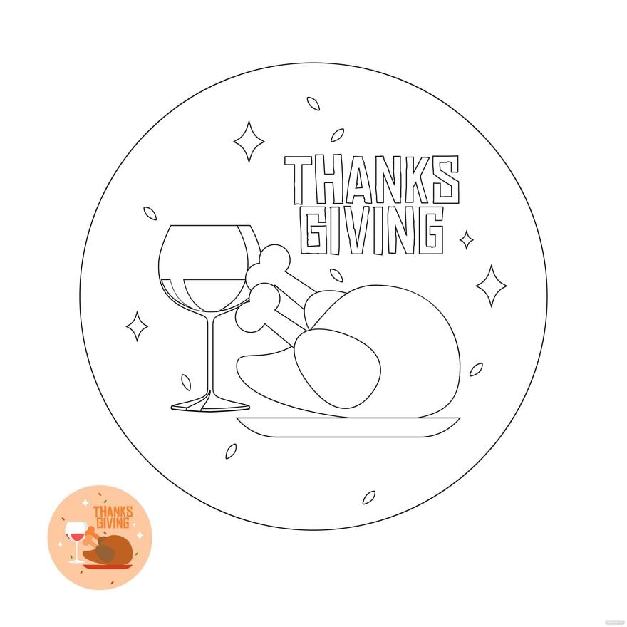 Free Cartoon Thanksgiving Coloring Page