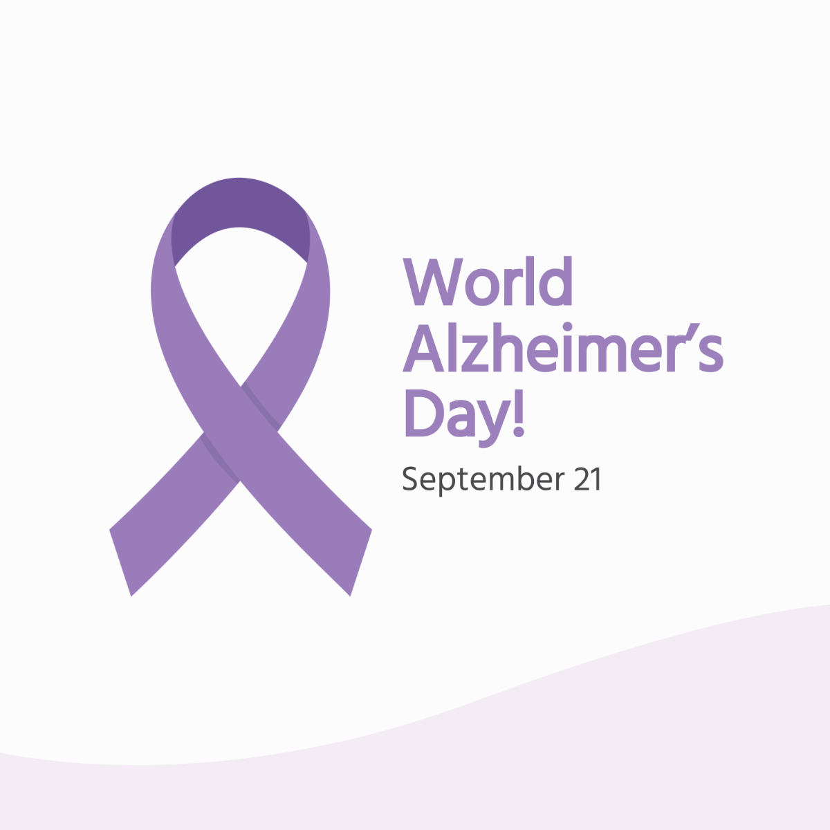 Free World Alzheimer’s Day Flyer Vector Template
