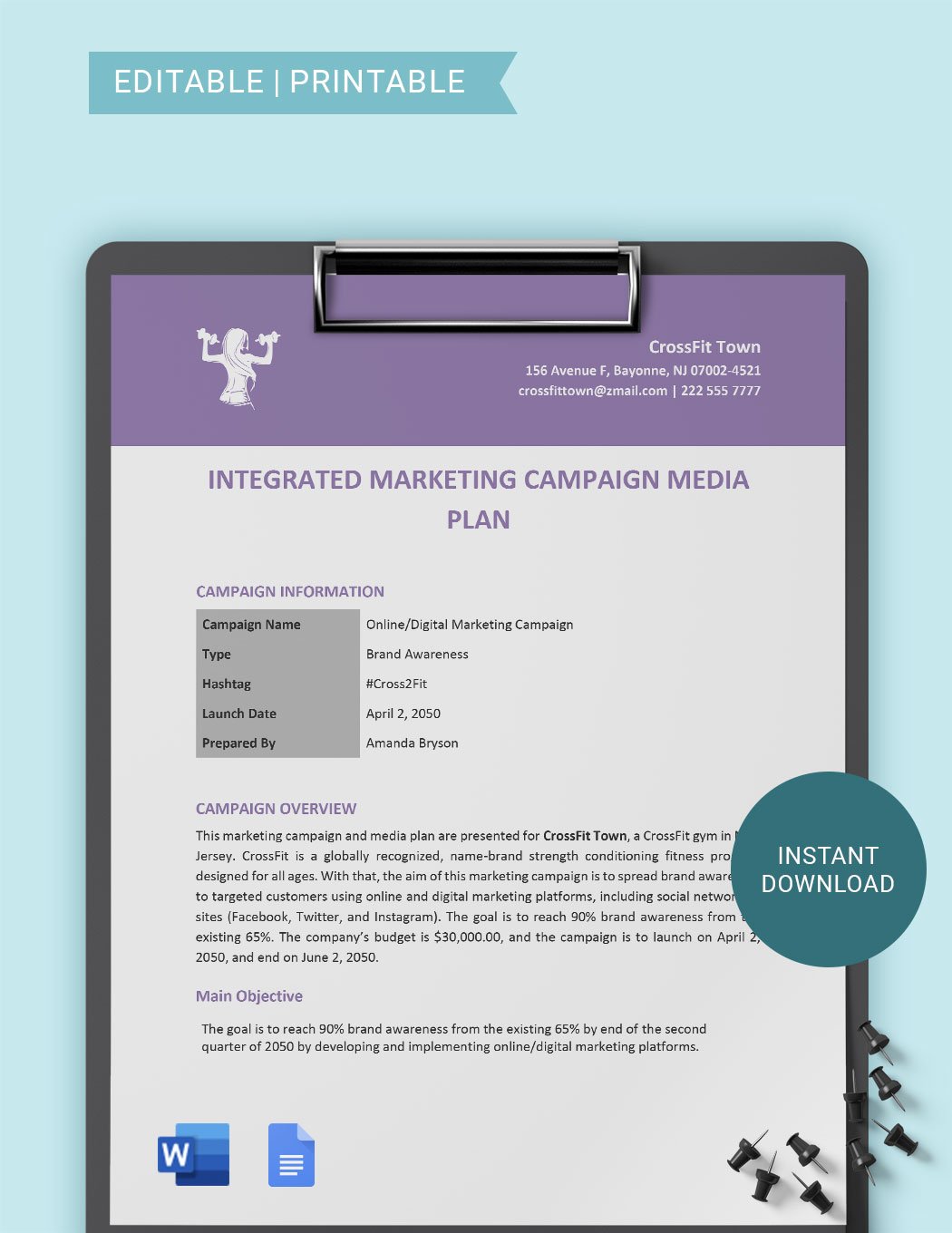 Integrated Marketing Campaign Media Plan Template