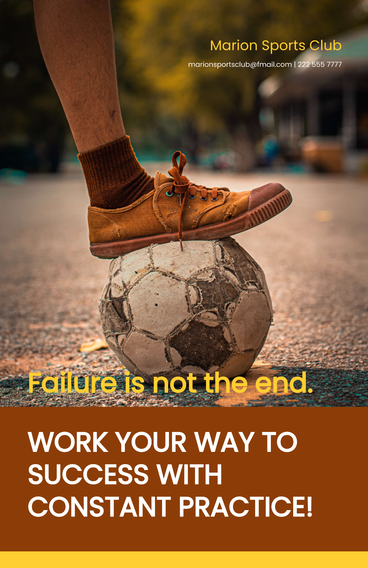 Soccer Motivational Poster Template