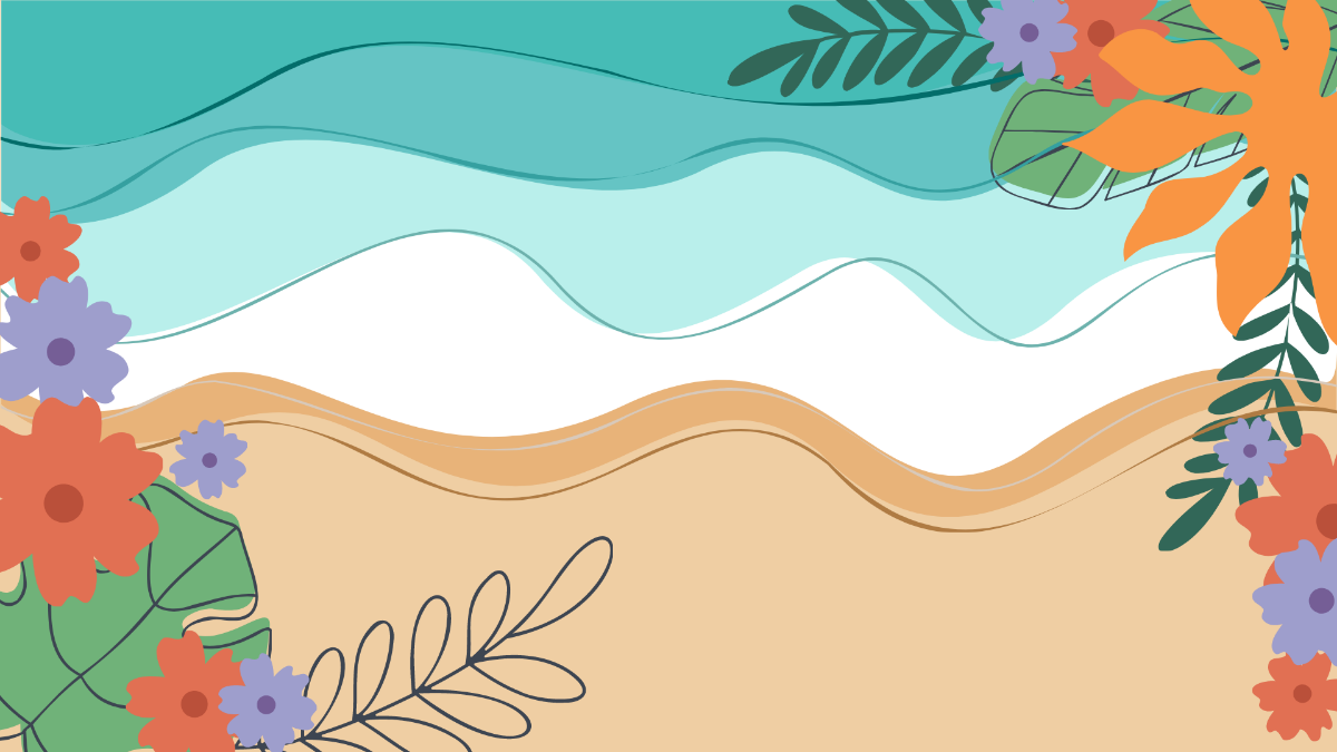 Summer Flowers Background Template