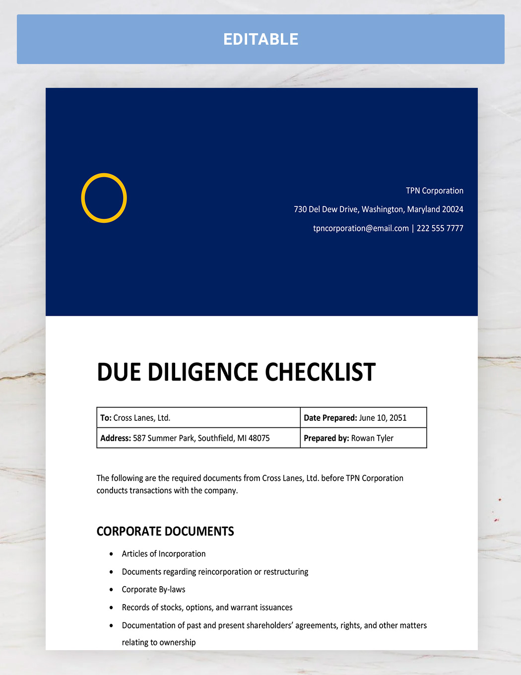 Intuitive Due Diligence 