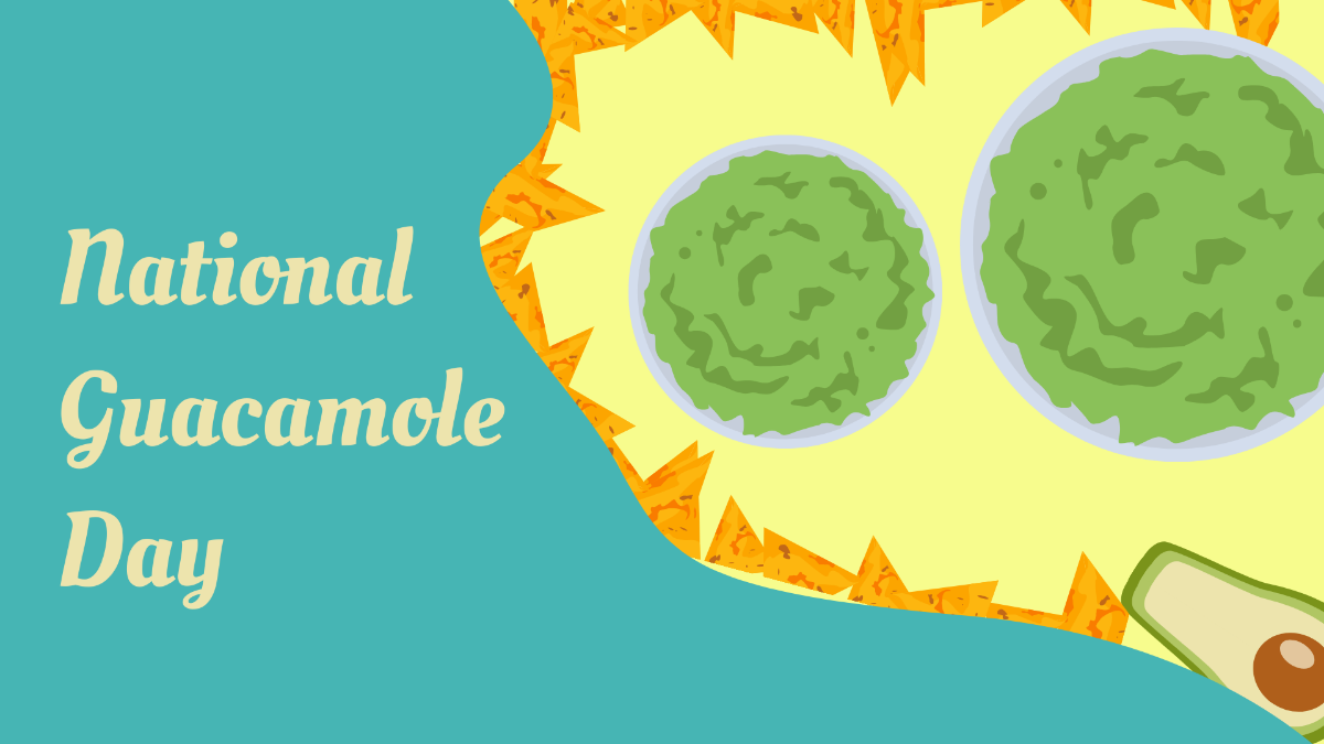 National Guacamole Day Wallpaper Background Template