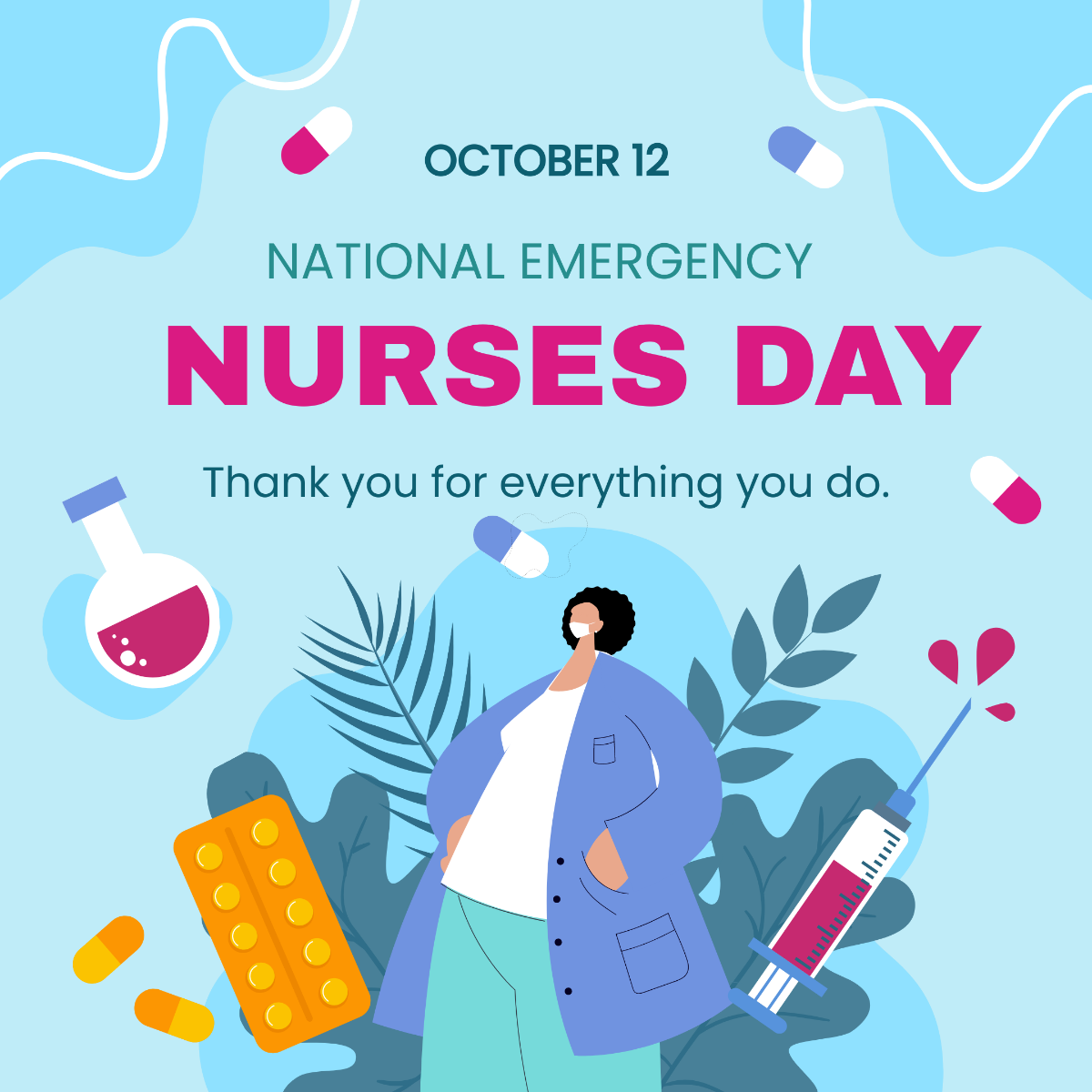 Free National Emergency Nurse’s Day FB Post Template